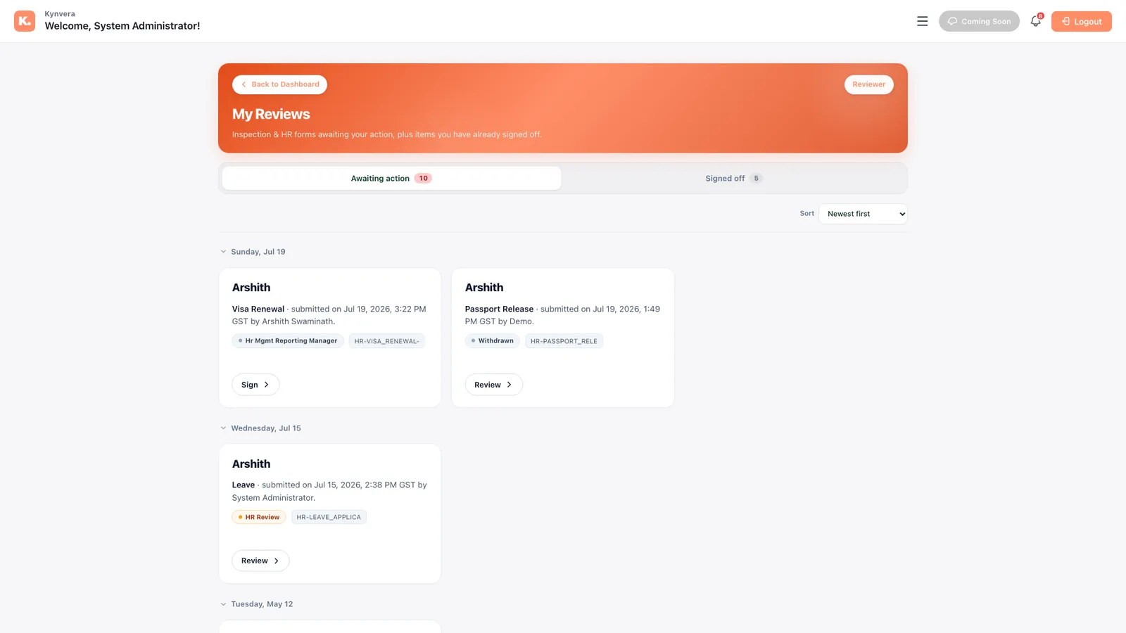 Operations Suite — Approvals